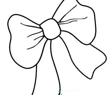 可爱蝴蝶结简笔画图片