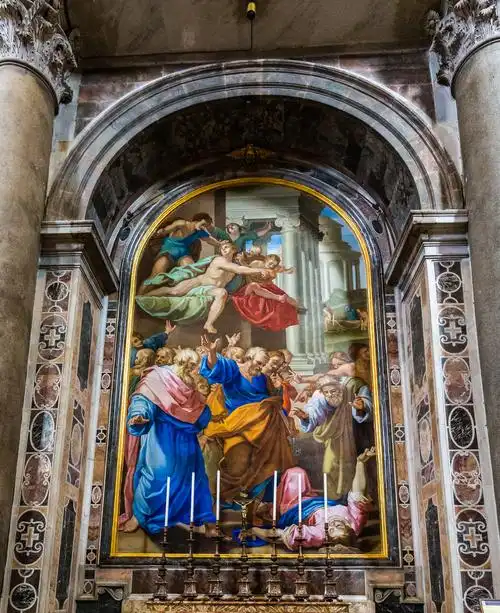 梵蒂冈圣彼得大教堂—墙顶浮雕壁画