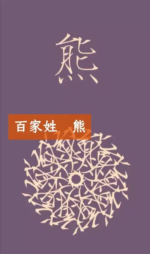 百家姓   熊  迟到的更新  你的姓氏是什么?