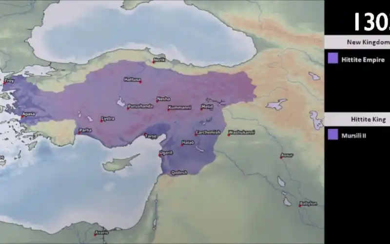 【历史地图】赫梯帝国 疆域历史变化图