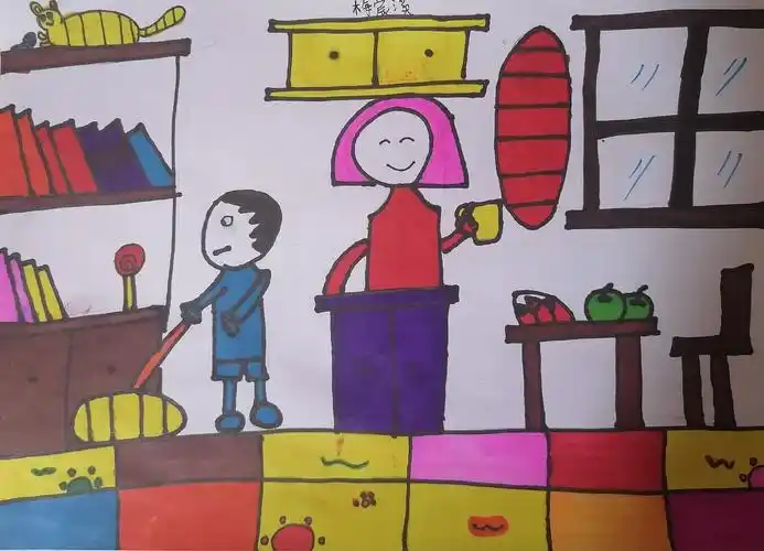 《我帮妈妈来拖地》