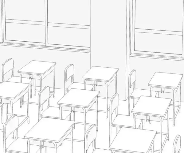 背景素材教室线画20切