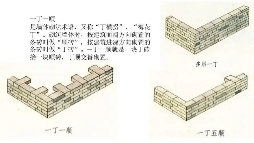 所有分类 工程科技 建筑/土木 中国建筑结构常识图片ppt 一丁一顺 是