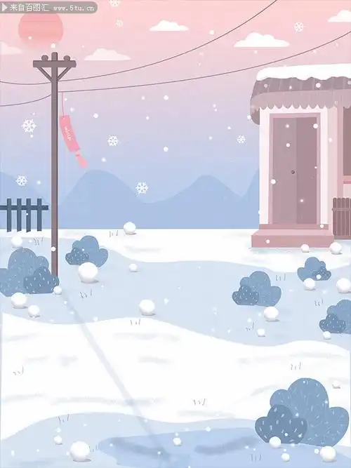 冬天雪地背景图片素材