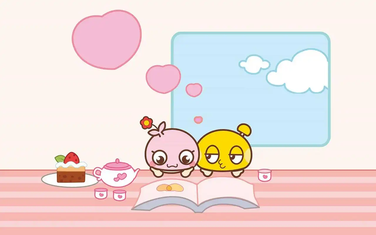 可爱卡通蘑菇点点唯美图片桌面壁纸