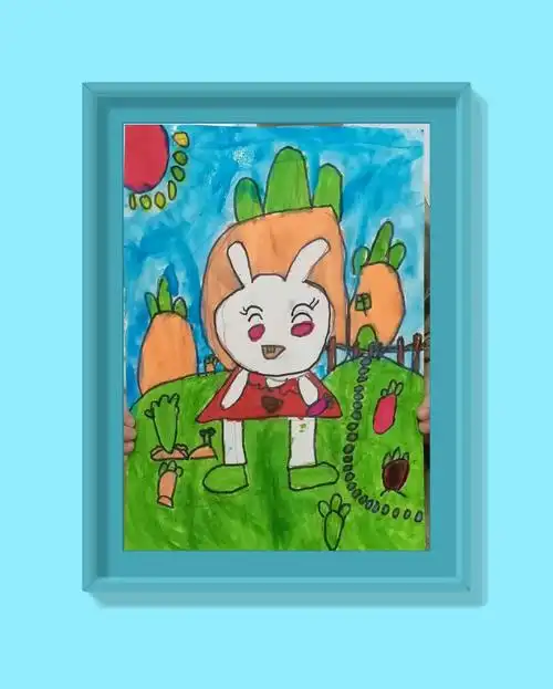 兔子海绵宝宝儿童画