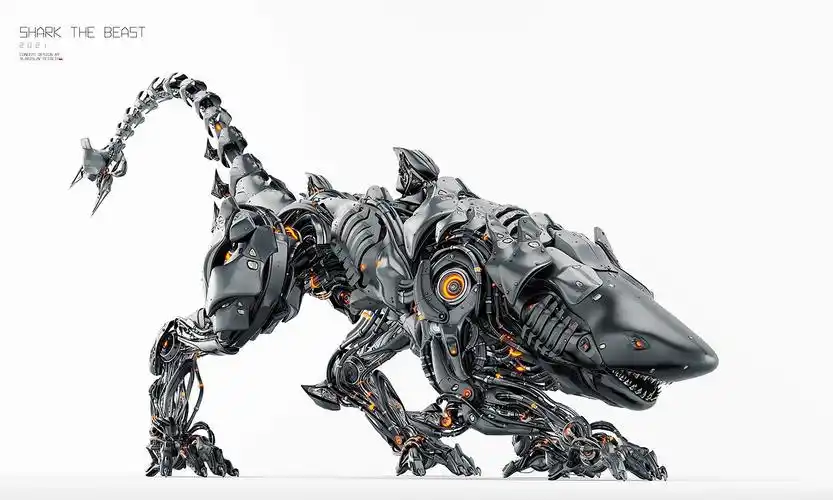 sharkthebeast充满科幻感的鲨鱼形象设计