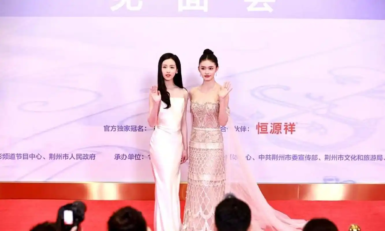 陈都灵和林允在中国电影大数据盛典红毯上同框,比美画面亮眼.