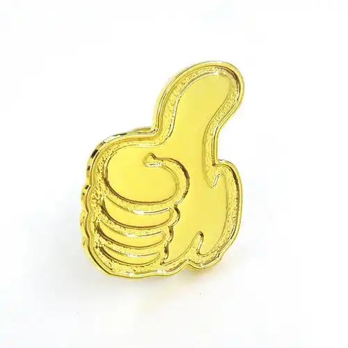 金手指胸章大拇指徽章点赞嘉奖礼物礼品个性徽章蝴蝶扣徽章