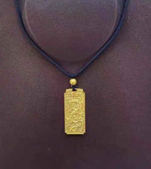 足金9999男士新款吊坠9393 黄金一直以来被视为财富的象征寓意