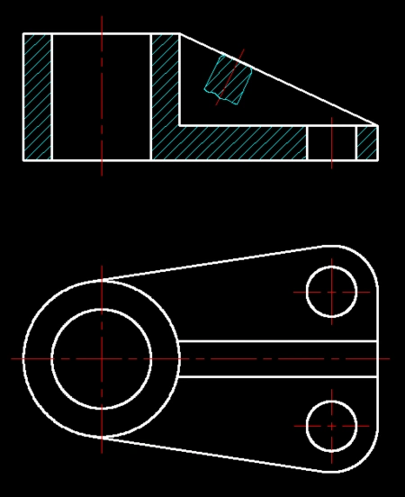 第一个是作肋板的重合断面.第二个是按图示的剖切线画出移出断面