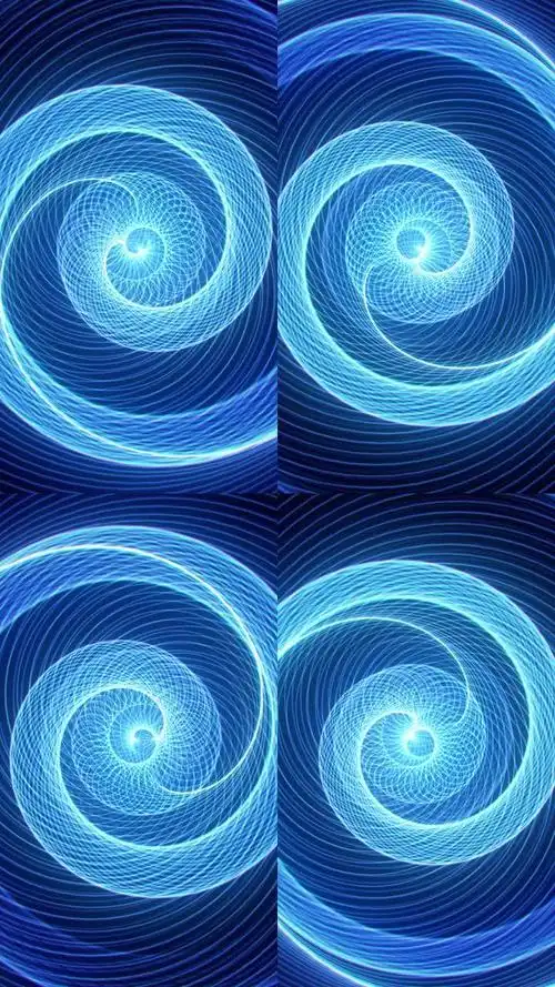 抖音科幻科技蓝色线圈特效背景