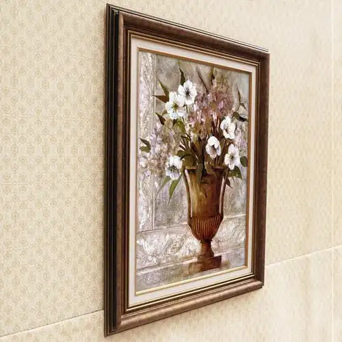 欧式客厅装饰画大气三联组合挂画沙发背景墙壁画办公室墙画有框画