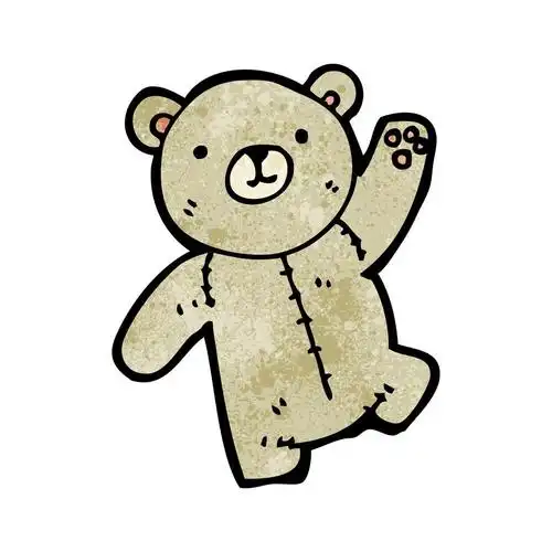 可爱的泰迪熊,向量,在白色背景上的可爱的泰迪熊卡通