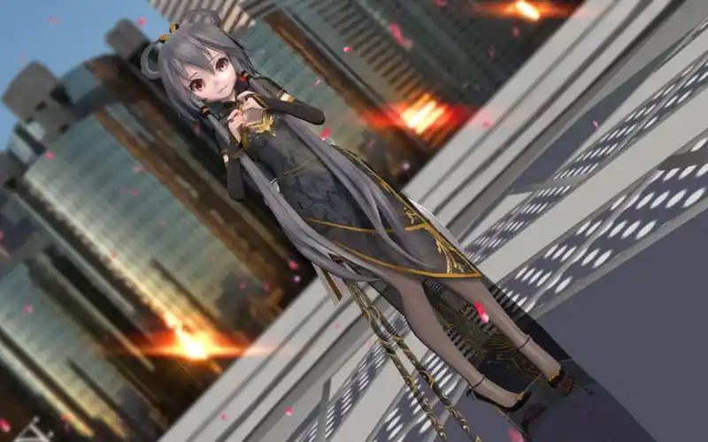 mmd漂亮可爱的金丝雀洛天依恋爱循环