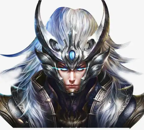 神秘盔甲蓝色眼睛魔王