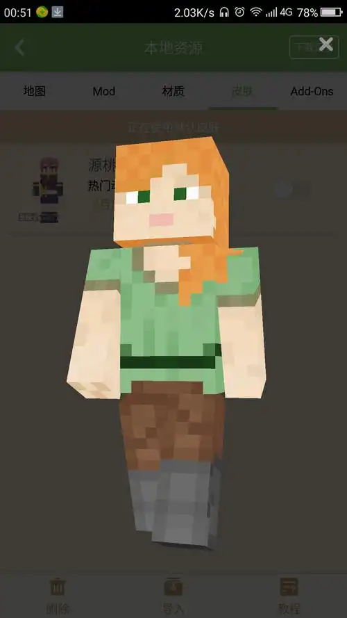 我的世界4d皮肤第1课将alex转换成4d格式