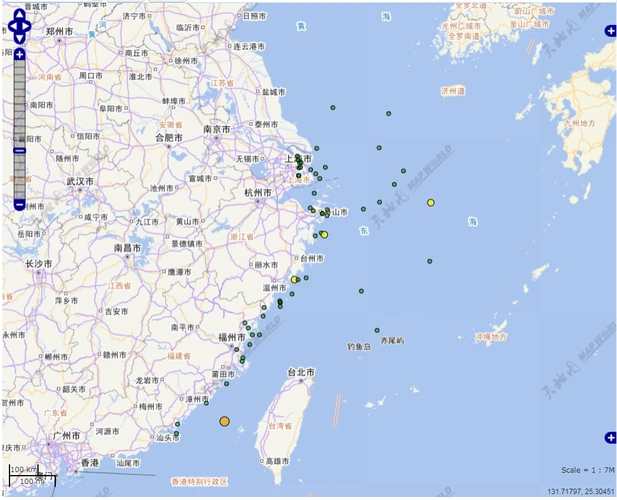 图5黄海海区险情分布(本月共31起)图4渤海海区险情分布(本月共12起)