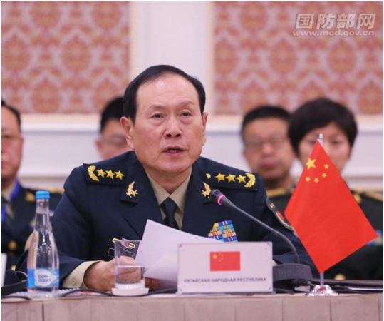 中国国务委员兼国防部长魏凤和(图源:国防部网)