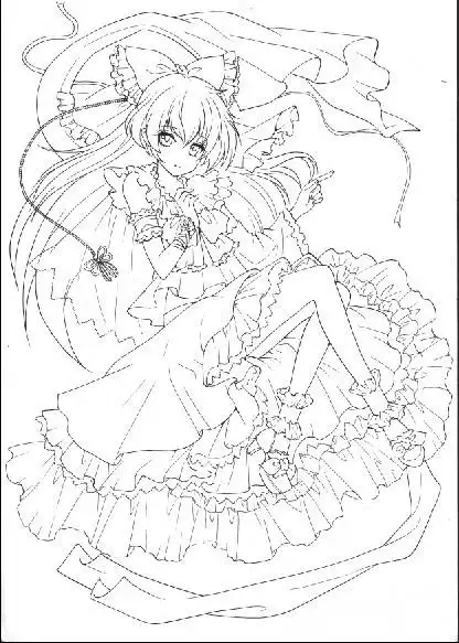 新提醒游戏资源日系漫画人物上色线稿600张原画资源cg帮美术资源网