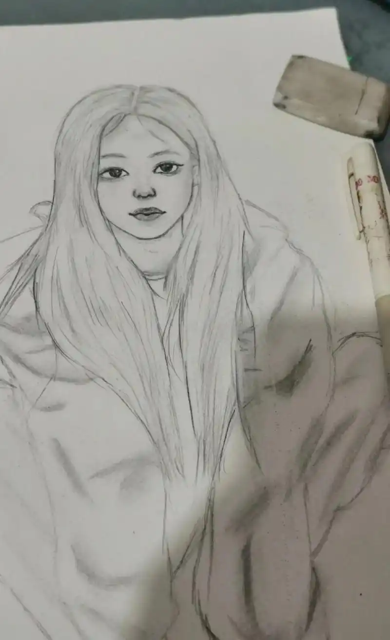 rose素描,爱了, - 抖音