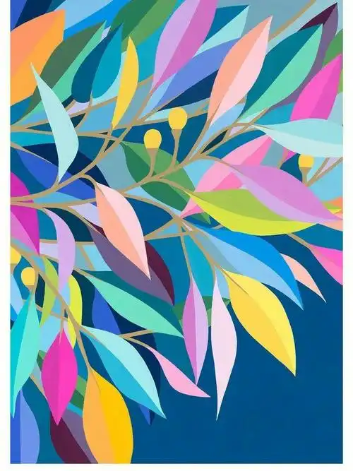 创意绘画素材植物花卉色彩自学水粉