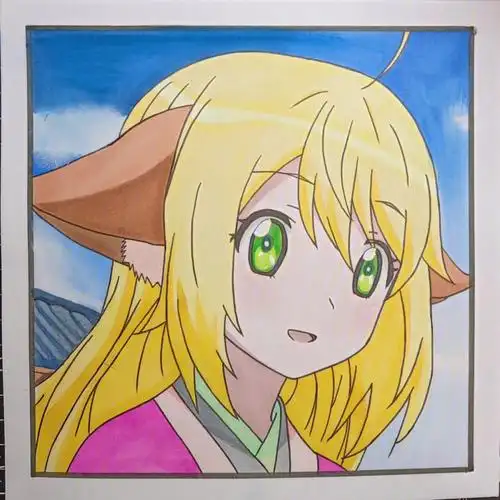 狐妖小红娘涂山苏苏马克笔临摹手绘