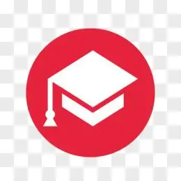 红色学士帽图标素材