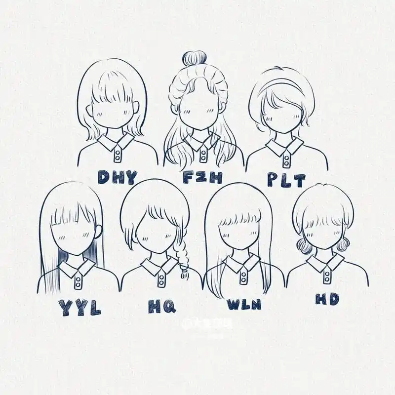 友谊长存简笔画7815手绘有意义闺蜜/朋友图 三年如一日 转眼间