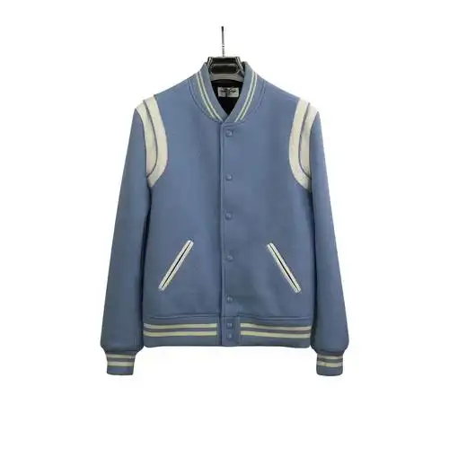 slp混羊毛拼接款订制高街春秋款经典权志龙同款棒球服情侣款