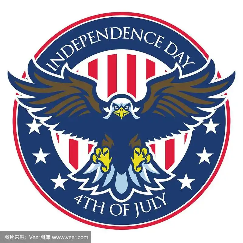美国独立日的鹰徽