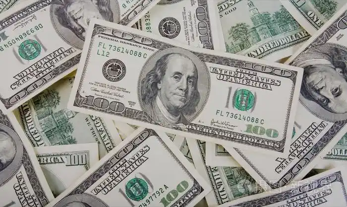 背景与扫描货币美国百美元钞票