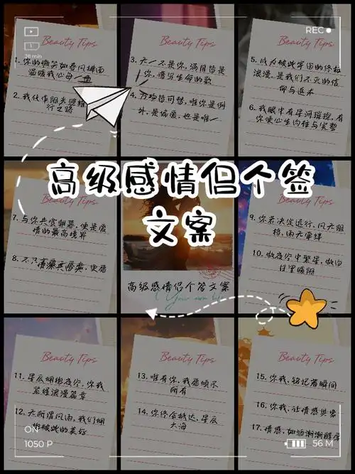 高级感情侣个签文案