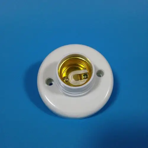 e27节能灯 led灯专用平灯座 e27塑料螺口灯座 型号614