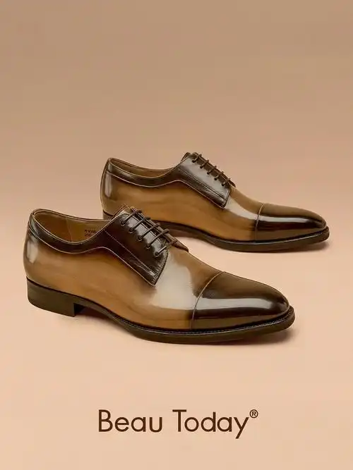 意大利手工皮鞋德比鞋