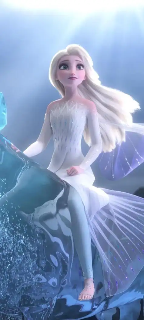 冰雪奇缘2艾莎骑马手机壁纸