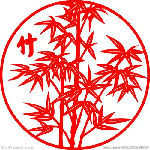 竹子剪纸图片