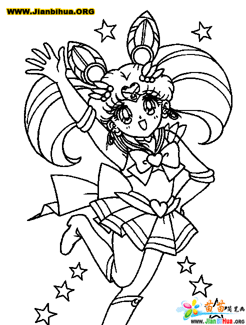 全身一步一步画美少女战士q版美少女战士简单画卡通简笔画简笔画大全