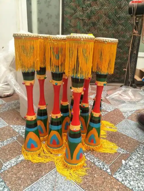 瑶族长鼓道具鼓民族舞蹈成人儿童学生跳舞舞台表演鼓60厘米复杂彩绘