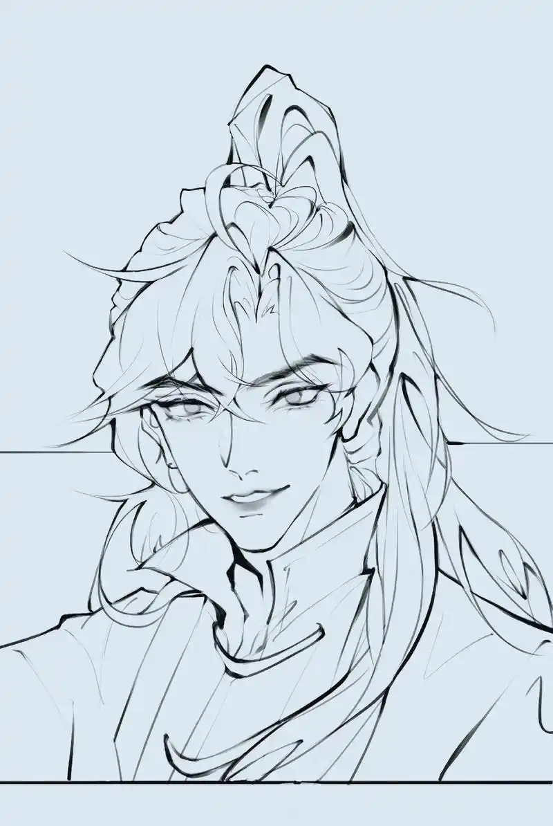 一张线稿,临摹自灰灰#临摹 #天官赐福 #花城#板绘 #绘画 - 抖音