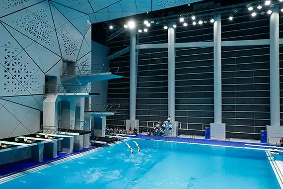简阳跳水场馆中心 供图 简阳市融媒体中心成都大运会简阳赛区服务团
