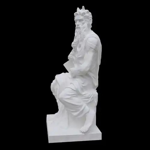 摩西石膏1米全身像大素描学生美术画室雕刻石膏像