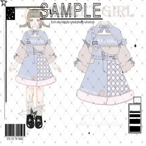 情人节小套装sweetgirl_情人节去哪玩_jk制服_金属扣_外套_软妹服设计