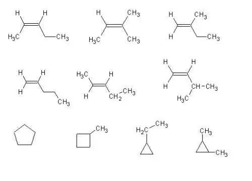 求戊烯的同分异构体—环烷形式!
