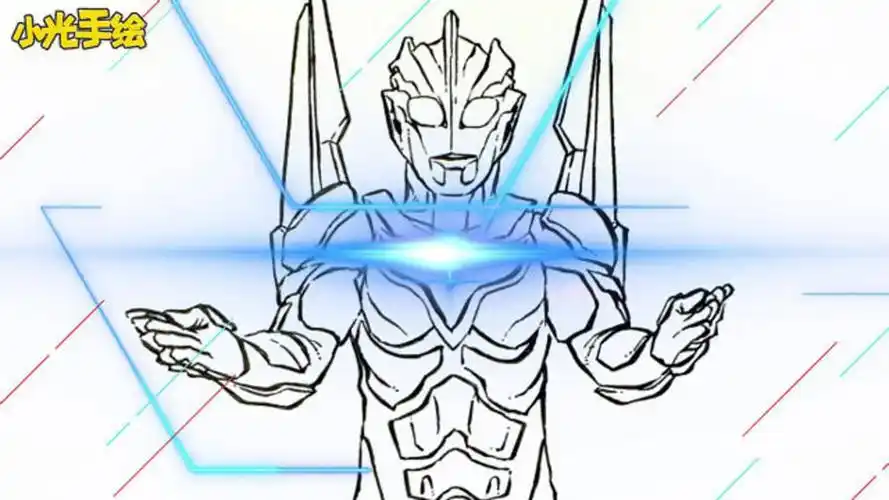 诺亚奥特曼手绘画,画诺亚奥特曼简笔画_大山谷图库