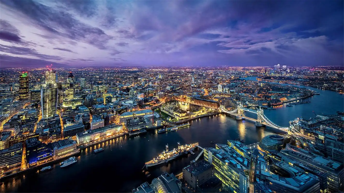 灯光下的城市夜景高清壁纸