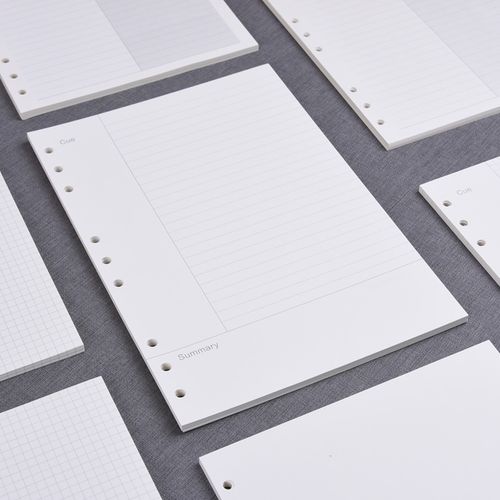 加厚九孔b5道林活页纸替芯横线康奈尔网格笔记本子空白内页替换芯
