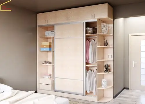 定制木质现代简约整体移门推拉门衣柜带顶箱柜置顶衣柜带角柜e0级