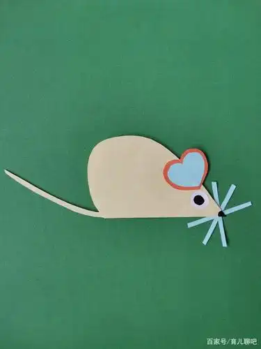 桃心形状创意动物拼贴画,赶快收藏与孩子做起来吧