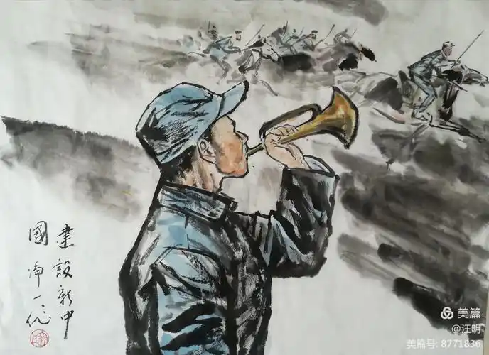 国画/献礼八一 致敬军人